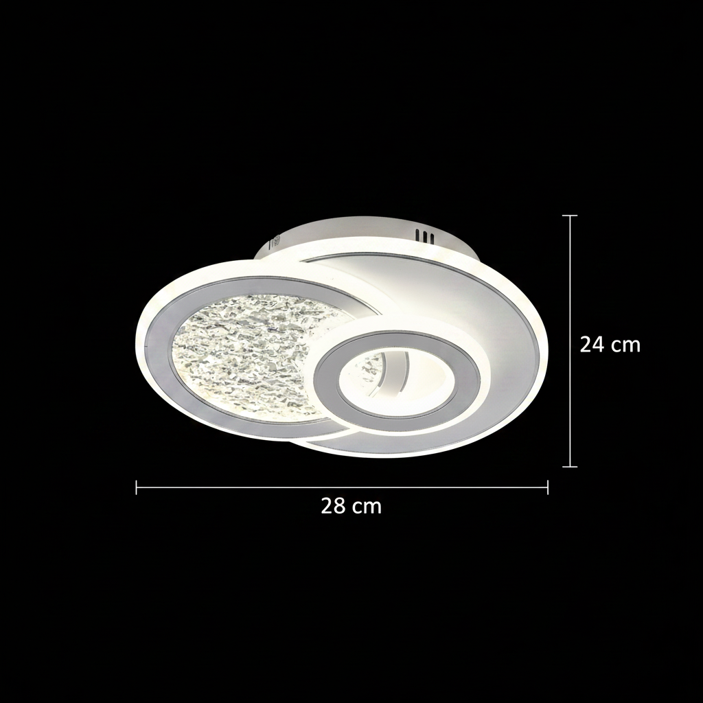 KOMPACTO LED Πολυέλαιος 47W, 3 κύκλοι, Κρύο/Ζεστό/Ουδέτερο φως, Λευκοί πολυέλαιοι LED Προεπιλεγμένος τίτλος Alessandro Design