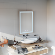 Καθρέφτης αφής Kariri LED, 60x80 cm, λειτουργία Demister, Gold Rose Brushed Frame Mirrors Korman E Προεπιλεγμένος τίτλος Alessandro Design
