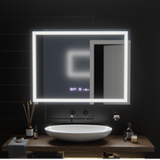 Ορθογώνιος καθρέφτης LED, 100x75 cm, Verite MotionGlow Marcello, Σύστημα αποθαμβώματος, Ρολόι & Θερμόμετρο, Καθρέφτες Dimable Marcello Προεπιλεγμένος τίτλος Alessandro Design