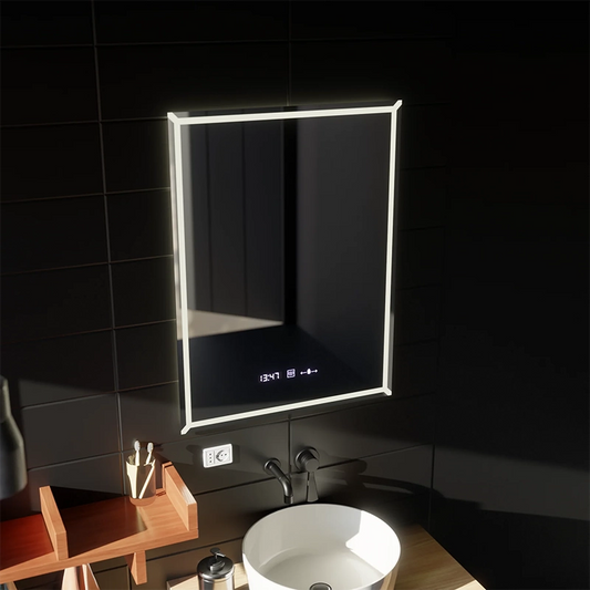 Ορθογώνιος καθρέφτης LED, 60x80cm, VillayTouch Marcello, Σύστημα Demister, Dimmable