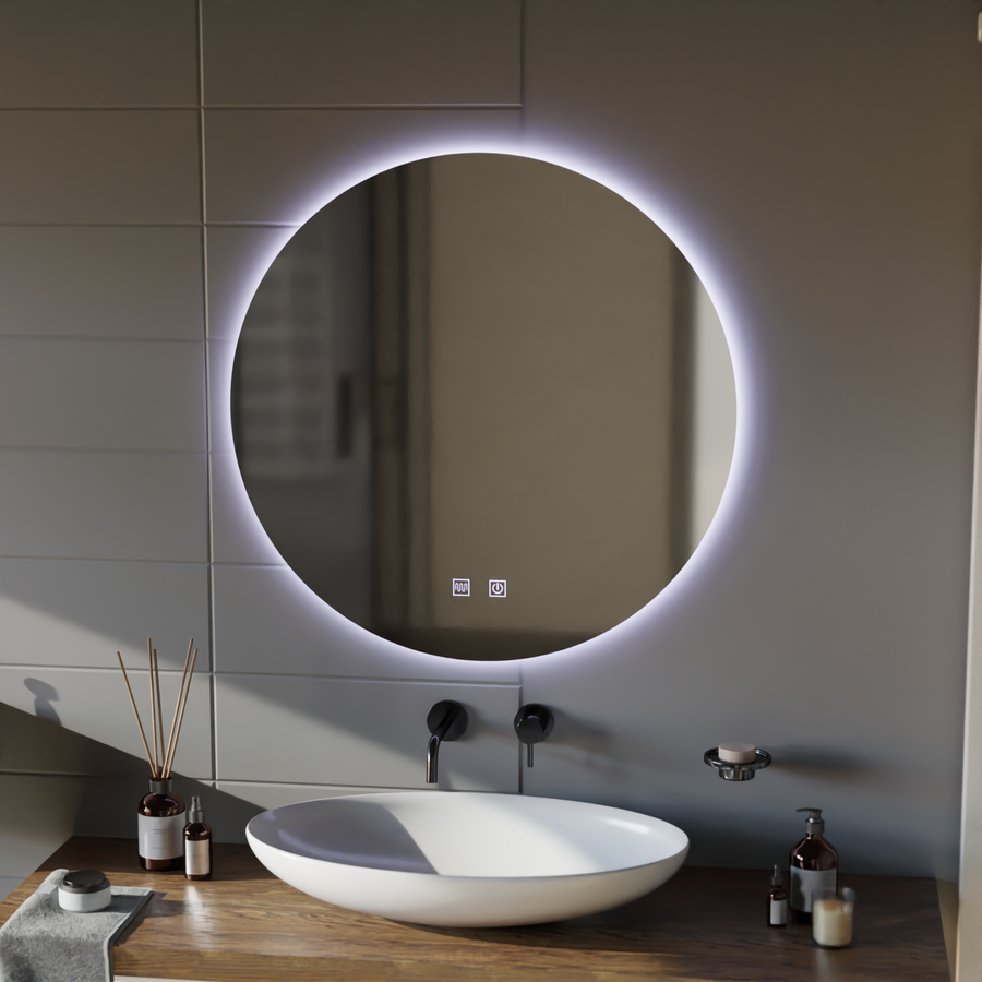 Στρογγυλός καθρέφτης LED, 70cm, Isolda, Touch, Demister System Mirrors Korman E Προεπιλεγμένος τίτλος Alessandro Design