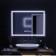Ορθογώνιος καθρέφτης LED, 100x75 cm, Verite MotionGlow Marcello, Σύστημα αποθαμβώματος, Ρολόι & Θερμόμετρο, Καθρέφτες Dimable Marcello Προεπιλεγμένος τίτλος Alessandro Design