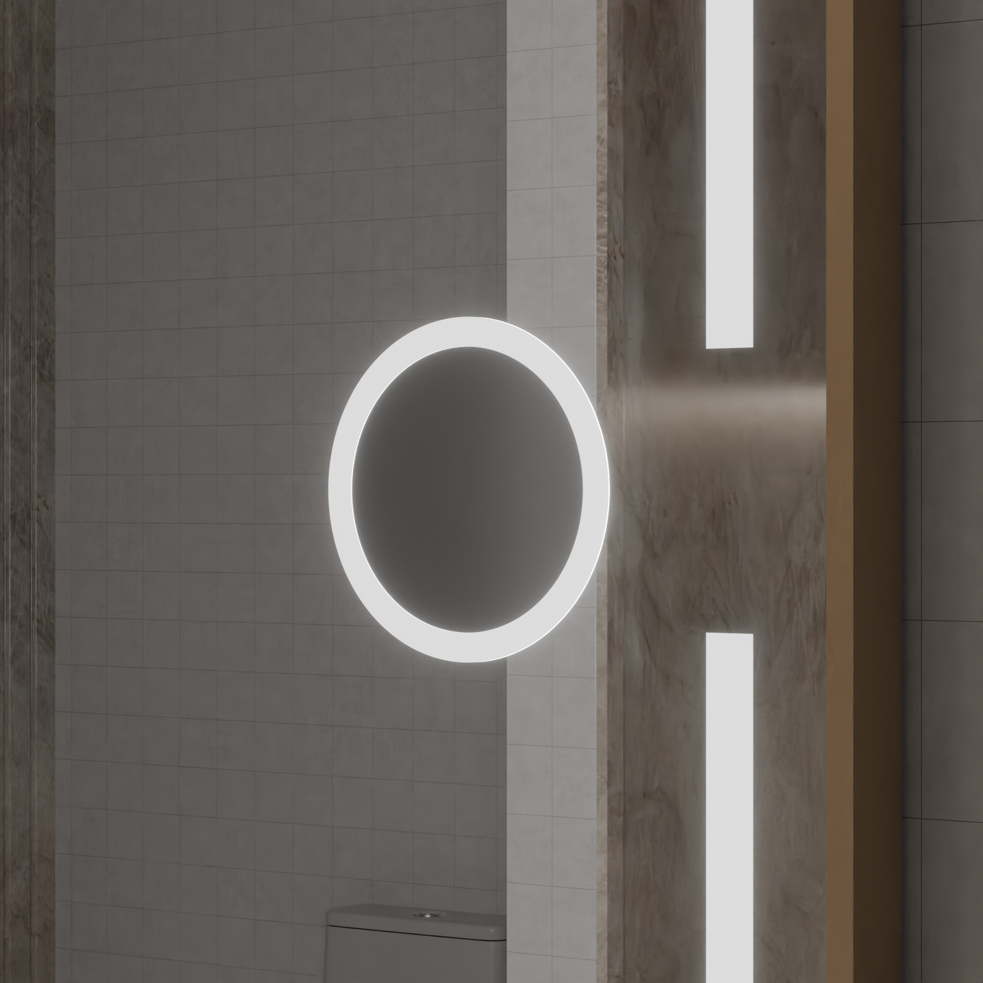 Καθρέφτης LED MotionGlow Αισθητήρας Sofia με λειτουργία αποθαμβώματος Θερμόμετρο Ρολόι 110x65 cm Θερμό/Ψυχρό/Ουδέτερο φως με δυνατότητα ρύθμισης, Ροζ χρυσό πλαίσιο, Marcello Funghi Collection Marcello Mirrors Προεπιλεγμένος τίτλος Alessandro Design