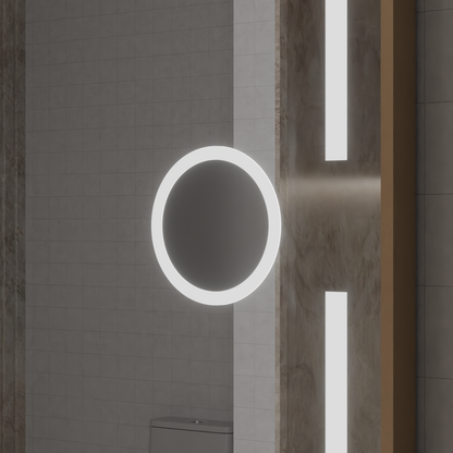 Καθρέφτης LED MotionGlow Αισθητήρας Sofia με λειτουργία αποθαμβώματος Θερμόμετρο Ρολόι 110x65 cm Θερμό/Ψυχρό/Ουδέτερο φως με δυνατότητα ρύθμισης, Ροζ χρυσό πλαίσιο, Marcello Funghi Collection Marcello Mirrors Προεπιλεγμένος τίτλος Alessandro Design