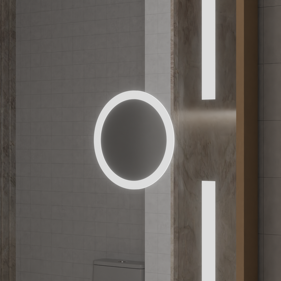 Καθρέφτης LED MotionGlow Αισθητήρας Sofia με λειτουργία αποθαμβώματος Θερμόμετρο Ρολόι 110x65 cm Θερμό/Ψυχρό/Ουδέτερο φως με δυνατότητα ρύθμισης, Ροζ χρυσό πλαίσιο, Marcello Funghi Collection Marcello Mirrors Προεπιλεγμένος τίτλος Alessandro Design