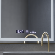 Ορθογώνιος καθρέφτης LED, 60x80 cm, Verite Royale Gold MotionGlow Marcello, Σύστημα αποθαμβώματος, Ρολόι & Θερμόμετρο, Dimable Καθρέφτες Marcello Προεπιλεγμένος τίτλος Alessandro Design