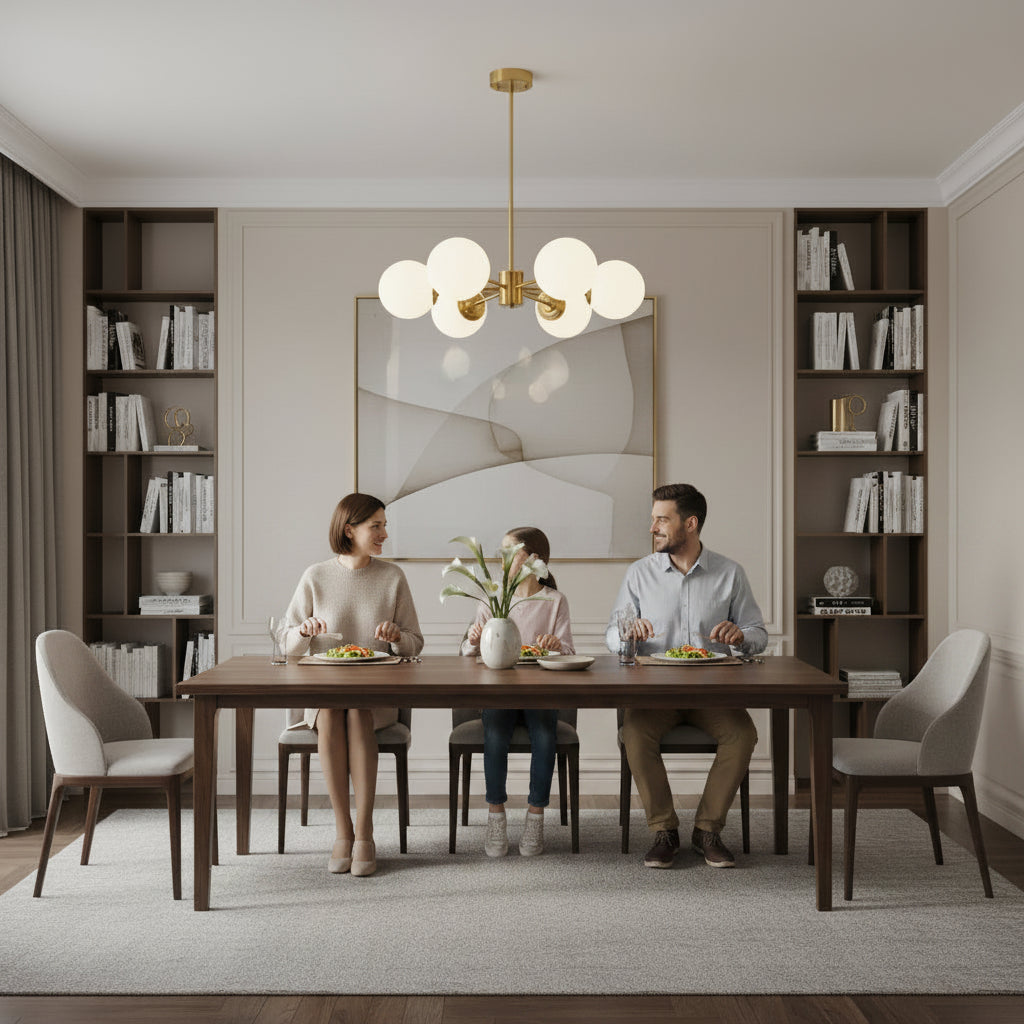 Chandelier LC801/6GD, 6x E27, White Gold, Metal Modern Chandeliers Προεπιλεγμένος τίτλος Alessandro Design