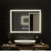 Ορθογώνιος καθρέφτης LED, 100x75 cm, Verite MotionGlow Marcello, Σύστημα αποθαμβώματος, Ρολόι & Θερμόμετρο, Καθρέφτες Dimable Marcello Προεπιλεγμένος τίτλος Alessandro Design