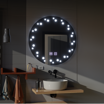 LED Touch Ivory Mirror System System 70x70cm