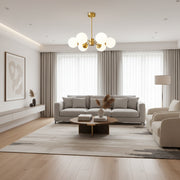 Chandelier LC801/6GD, 6x E27, White Gold, Metal Modern Chandeliers Προεπιλεγμένος τίτλος Alessandro Design