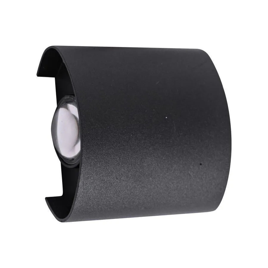 Φωτιστικό τοίχου LED εξωτερικού χώρου και εσωτερικού χώρου Fantas, 2 πηγές x 1W, IP65, μεταλλικό, μαύρο, 3000K Φώτα τοίχου εξωτερικού χώρου Προεπιλεγμένος τίτλος Alessandro Design