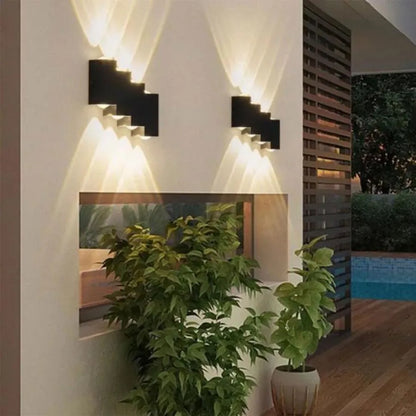 Aeetes Outdoor LED Wall Light, 8W, Metal, Black Outdoor Wall Lights Προεπιλεγμένος τίτλος Alessandro Design