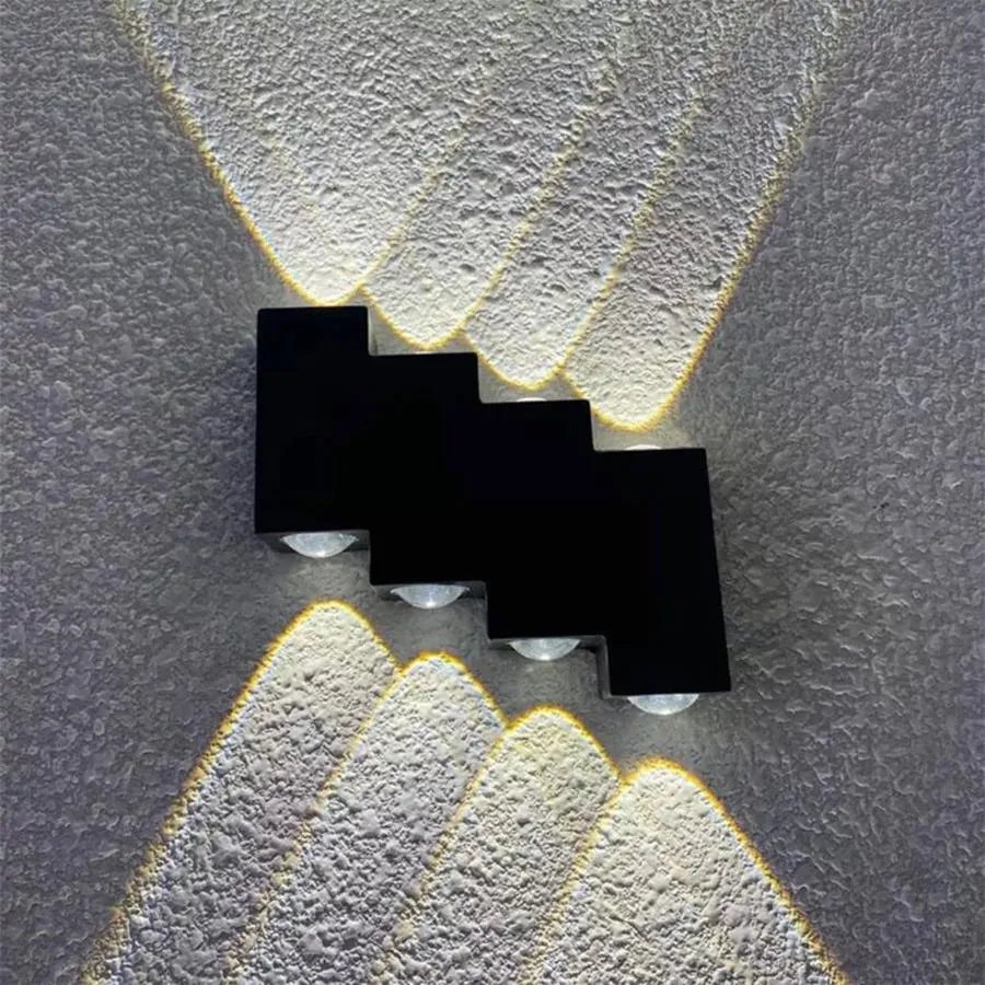 Aeetes Outdoor LED Wall Light, 8W, Metal, Black Outdoor Wall Lights Προεπιλεγμένος τίτλος Alessandro Design