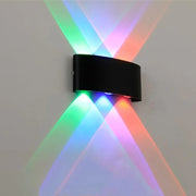 Φωτιστικό τοίχου LED Fantas RGB εσωτερικού/εξωτερικού χώρου, 6 πηγές x 1W, IP65, Μαύρο, 3000K