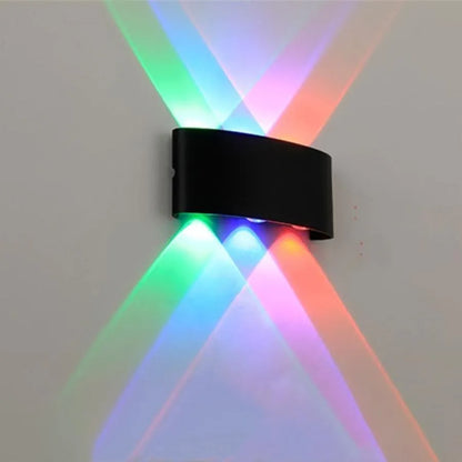 Φωτιστικό τοίχου LED Fantas RGB εσωτερικού/εξωτερικού χώρου, 6 πηγές x 1W, IP65, Μαύρο, 3000K