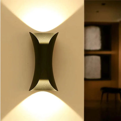 Φωτιστικό τοίχου LED εξωτερικού χώρου Heba, 10W IP65, Metal, Μαύρο Φώτα τοίχου εξωτερικού χώρου Προεπιλεγμένος τίτλος Alessandro Design