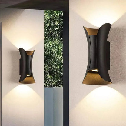 Φωτιστικό τοίχου LED εξωτερικού χώρου Heba, 10W IP65, Metal, Μαύρο Φώτα τοίχου εξωτερικού χώρου Προεπιλεγμένος τίτλος Alessandro Design
