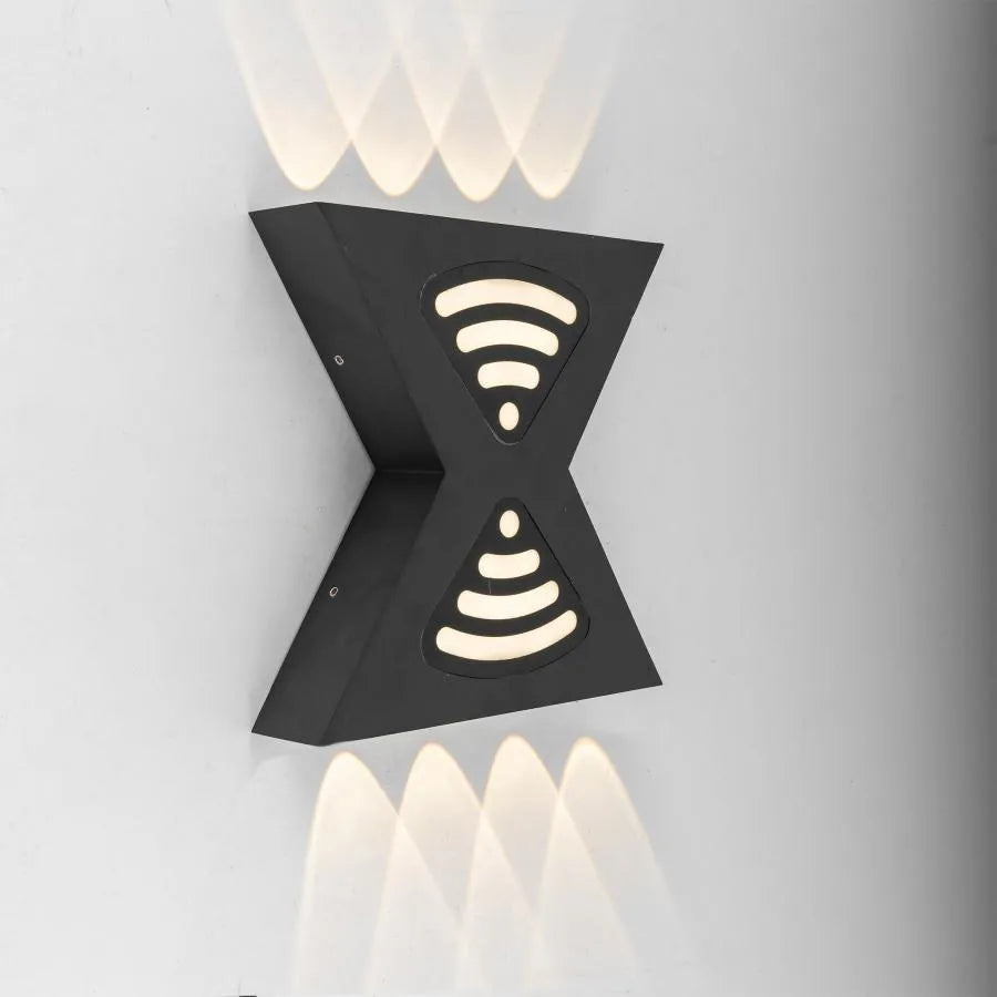 Φωτιστικό τοίχου LED εξωτερικού χώρου Retelis, 12W, Metal, Μαύρο Φώτα τοίχου εξωτερικού χώρου Προεπιλεγμένος τίτλος Alessandro Design