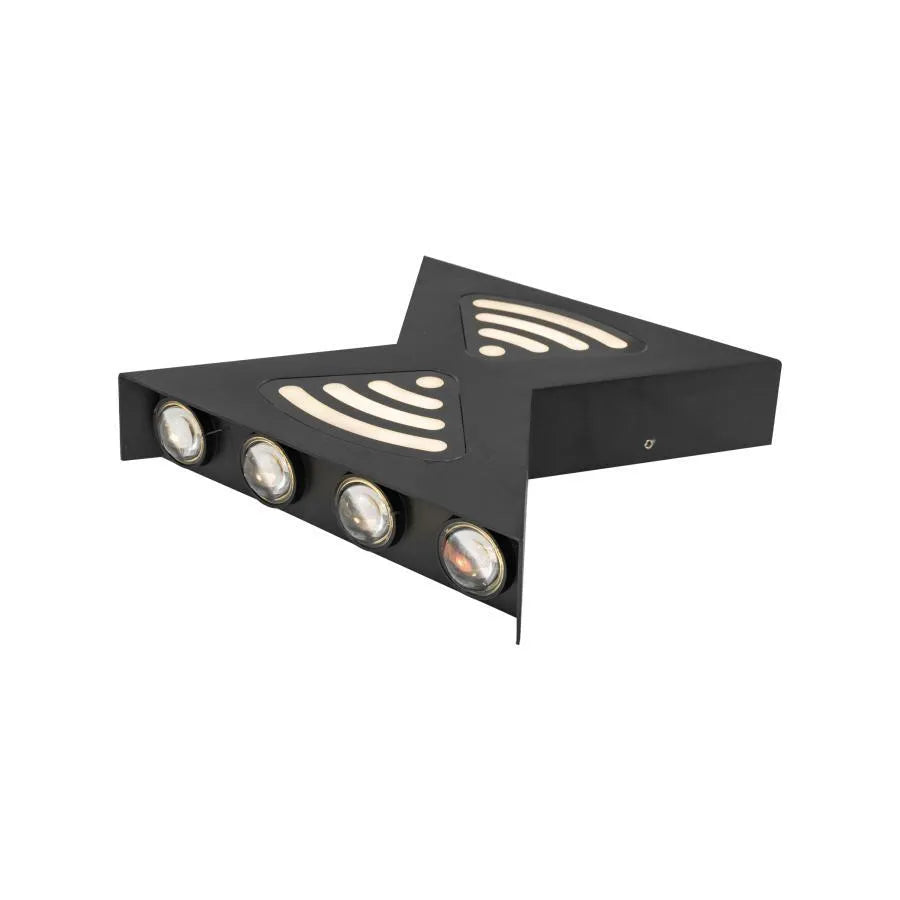 Φωτιστικό τοίχου LED εξωτερικού χώρου Retelis, 12W, Metal, Μαύρο Φώτα τοίχου εξωτερικού χώρου Προεπιλεγμένος τίτλος Alessandro Design