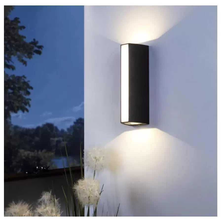Berfin εξωτερικό φωτιστικό τοίχου LED, 7W, 3000K, μαύρο, μεταλλικό εσωτερικό φωτιστικό τοίχου Προεπιλεγμένος τίτλος Alessandro Design