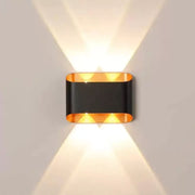 Εξωτερικό φωτιστικό τοίχου LED Ellis 4W Χρυσό Μαύρο Φώτα εξωτερικού χώρου Προεπιλεγμένος τίτλος Alessandro Design