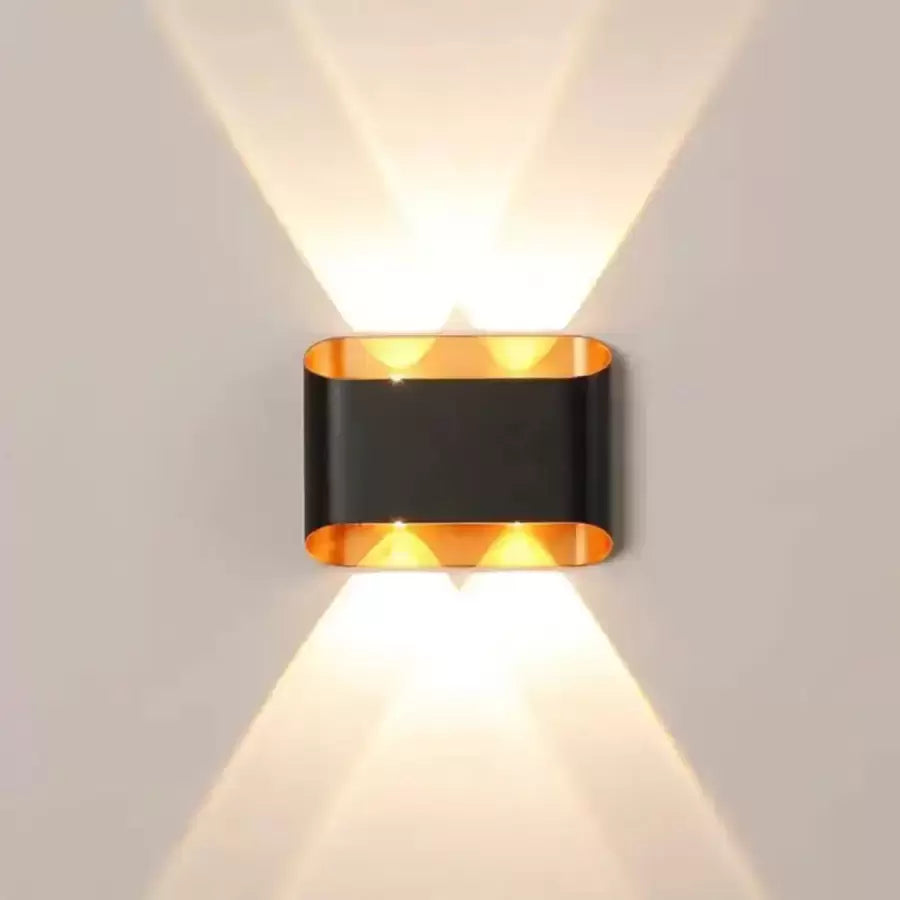 Εξωτερικό φωτιστικό τοίχου LED Ellis 4W Χρυσό Μαύρο Φώτα εξωτερικού χώρου Προεπιλεγμένος τίτλος Alessandro Design
