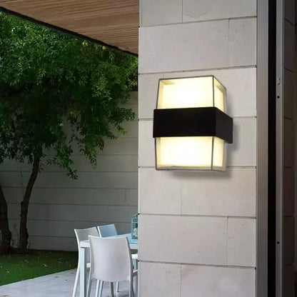Φωτιστικό τοίχου LED εξωτερικού χώρου Kennedy 12W Λευκό Μαύρο Φωτιστικά τοίχου εξωτερικού χώρου Προεπιλεγμένος τίτλος Alessandro Design