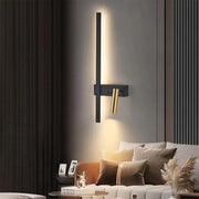 LED Glory 9W Μαύρο Χρυσό Φωτιστικό τοίχου Φώτα τοίχου εξωτερικού χώρου Προεπιλεγμένος τίτλος Alessandro Design
