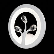 Φωτιστικό τοίχου DAISY LED, 14W, Κρύο/Ζεστό/Ουδέτερο φως, Λευκό με κρυστάλλινα φώτα τοίχου εσωτερικού χώρου Προεπιλεγμένος τίτλος Alessandro Design