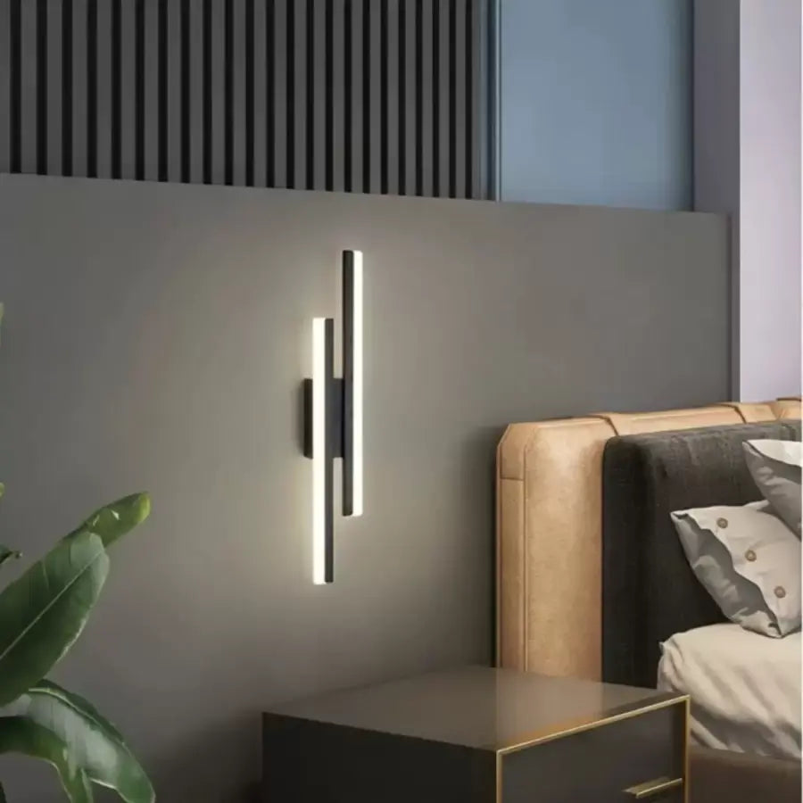 Lyra LED φωτιστικό τοίχου, 18W, Ακρυλικό, Μαύρο Λευκό Εσωτερικό φωτιστικό τοίχου Προεπιλεγμένος τίτλος Alessandro Design