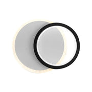 Φωτιστικό τοίχου SMALON LED 26W, 2 κύκλοι, Κρύο/Ζεστό/Ουδέτερο φως, Μαύρο Λευκό LED Πολυέλαιος Προεπιλεγμένος τίτλος Alessandro Design