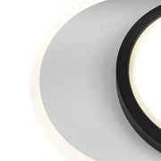 Φωτιστικό τοίχου SMALON LED 26W, 2 κύκλοι, Κρύο/Ζεστό/Ουδέτερο φως, Μαύρο Λευκό LED Πολυέλαιος Προεπιλεγμένος τίτλος Alessandro Design