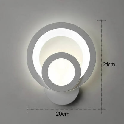Urbanist φωτιστικό τοίχου LED 19W Στρογγυλό Κρύο/Ζεστό/Ουδέτερο φως Ακρυλικό και λευκό μεταλλικό εσωτερικό φωτιστικό τοίχου Προεπιλεγμένος τίτλος Alessandro Design