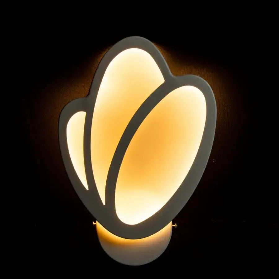 Φωτιστικό τοίχου Tulip LED 15W, Κρύο/Ζεστό/Ουδέτερο φως 3000K/4000K/6000K, Λευκά, μεταλλικά και ακρυλικά φώτα τοίχου εσωτερικού χώρου Προεπιλεγμένος τίτλος Alessandro Design