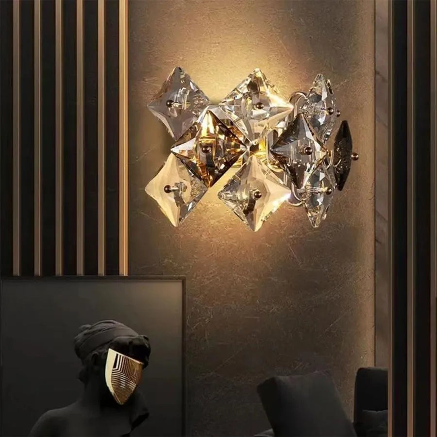 Επιτοίχιο φωτιστικό Yasmina 2xE14, Metal and Crystal, Chrome Φώτα τοίχου εσωτερικού χώρου Προεπιλεγμένος τίτλος Alessandro Design