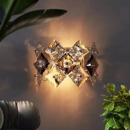 Επιτοίχιο φωτιστικό Yasmina 2xE14, Metal and Crystal, Chrome Φώτα τοίχου εσωτερικού χώρου Προεπιλεγμένος τίτλος Alessandro Design