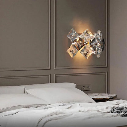 Επιτοίχιο φωτιστικό Zarina 2xE14, Metal and Crystal, Gold Φωτιστικό τοίχου εσωτερικού χώρου Προεπιλεγμένος τίτλος Alessandro Design