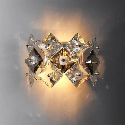 Επιτοίχιο φωτιστικό Zarina 2xE14, Metal and Crystal, Gold Φωτιστικό τοίχου εσωτερικού χώρου Προεπιλεγμένος τίτλος Alessandro Design