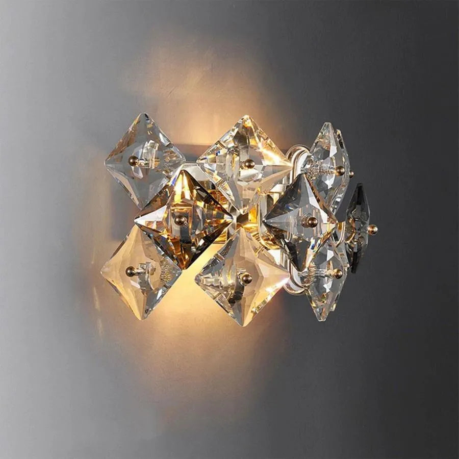 Επιτοίχιο φωτιστικό Zarina 2xE14, Metal and Crystal, Gold Φωτιστικό τοίχου εσωτερικού χώρου Προεπιλεγμένος τίτλος Alessandro Design
