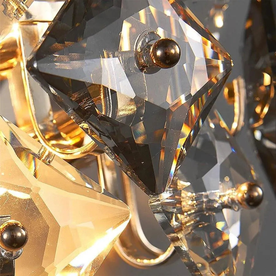 Επιτοίχιο φωτιστικό Zarina 2xE14, Metal and Crystal, Gold Φωτιστικό τοίχου εσωτερικού χώρου Προεπιλεγμένος τίτλος Alessandro Design