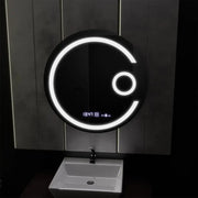 Στρογγυλός καθρέφτης LED, 60 cm, Visio MotionGlow Marcello, Σύστημα αποθαμβώματος, Ρολόι & Θερμόμετρο, Καλλυντικός Μεγεθυντικός φακός, Καθρέφτες με δυνατότητα ρύθμισης ρύθμισης Marcello Προεπιλεγμένος τίτλος Alessandro Design