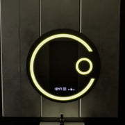 Στρογγυλός καθρέφτης LED, 60 cm, Visio MotionGlow Marcello, Σύστημα αποθαμβώματος, Ρολόι & Θερμόμετρο, Καλλυντικός Μεγεθυντικός φακός, Καθρέφτες με δυνατότητα ρύθμισης ρύθμισης Marcello Προεπιλεγμένος τίτλος Alessandro Design