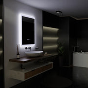 Ορθογώνιος καθρέφτης LED, 60x80 cm, αισθητήρας ELANCEE MotionGlow Marcello, Σύστημα αποθαμβώματος, Ρολόι & Θερμόμετρο, Dimable Mirrors Marcello Προεπιλεγμένος τίτλος Alessandro Design