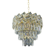 Crystal Chandelier WINDSOR Petito 3xE14, Διάμετρος 29cm, Γυαλιστερό χρυσό, Ρυθμιζόμενο ύψος, Μεταλλικοί και Κρυστάλλινοι Πολυέλαιοι Κρυστάλλινοι Προεπιλεγμένος τίτλος Alessandro Design