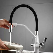 Βρύση κουζίνας με 3 βρύσες Flexible Faucet Sanitary Brass White - Black Kitchen Faucets Προεπιλεγμένος τίτλος Alessandro Design