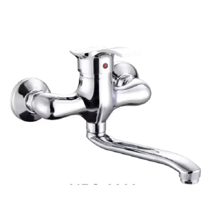 Επιτοίχια βρύση κουζίνας με περιστρεφόμενο στόμιο Ασημένιο κράμα βρύσες κουζίνας Προεπιλεγμένος τίτλος Alessandro Design