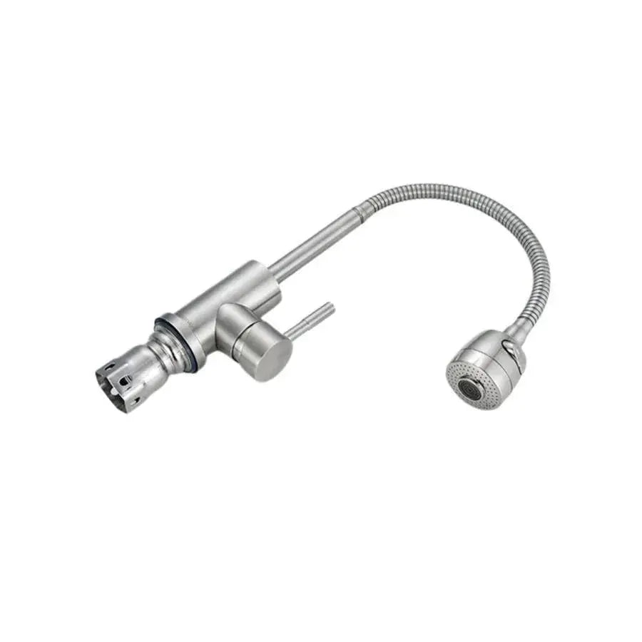 Βρύση κουζίνας Flexible Faucet 2 Jets Satin, ανοξείδωτο κεραμικό φυσίγγιο Συμπεριλαμβάνονται συνδέσεις CF031 Kitchen Faucets Προεπιλεγμένος τίτλος Alessandro Design