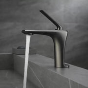 Βρύση λεκάνης, Brass, Satin Grey, 10007N Bathroom Faucets Προεπιλεγμένος τίτλος Alessandro Design