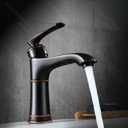 Βρύση νεροχύτη, Μεταλλικό, Μαύρο, OD01/B Bathroom Faucets Προεπιλεγμένος τίτλος Alessandro Design