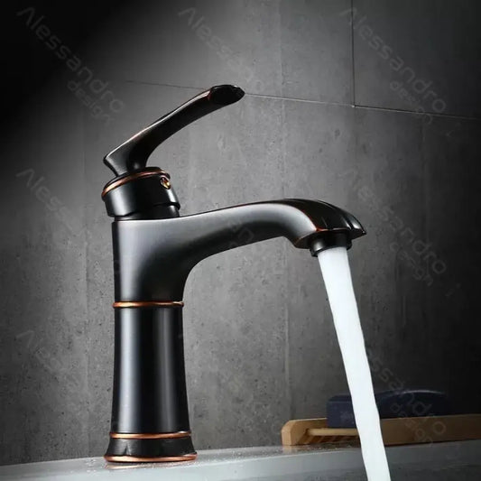 Βρύση νεροχύτη, Μεταλλικό, Μαύρο, OD01/B Bathroom Faucets Προεπιλεγμένος τίτλος Alessandro Design